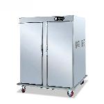Stainless Steel Mobile 2 Door Electric Food Warmer Trolley