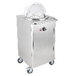 Stainless Steel 220V 1200W Heated Dish Dispenser Cart Commercial Kitchen Equipment Plate Warmer for