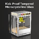 1250W Commercial Electric Popper Kettle Countertop Popcorn Maker 50 Cups/Batch 3-Switch Control Easy