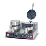 Double Round Premium Easy Clean Timing Control Commercial Waffle Baker Waffle Cooker for Cafe Bakery