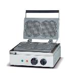 Heart Shape Stainless Steel Waffle Baker with Noise Reduction & Easy Cleaning Features