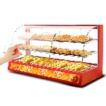 Best Selling VNTKITCHEN 2-Layer Stainless Steel Snack Food Warmer Display Showcase Electric Warming 