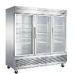 Restaurant Kitchen Automatic Defrost Fan Cooling Single-Temperature Adjustable 3-Door Stainless Stee