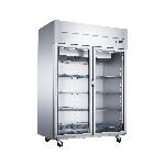 Double-Layer Tempered Glass Hinged Stainless Steel Digital Control Reach-In Display Refrigerator for