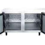 Commercial Stainless Steel 2-Door Undercounter Refrigerator with Digital Control and 5-Year Warranty