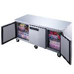 Stainless Steel 3-Door Undercounter Refrigerator Fan Cooling Digital Control Automatic Defrost 5-Yea