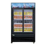 Good Price Commercial Refrigerator Double Layer Tempered Glass Sliding Door Supermarket Merchandiser