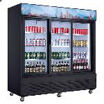 New Style Upright Merchandisers Tempered Sliding Glass Door Refrigerator Display Single-Temperature