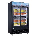 Tempered Glass 2-Door Sliding Door Single Temperature Showcase Beverage Cooler Commercial Supermarke
